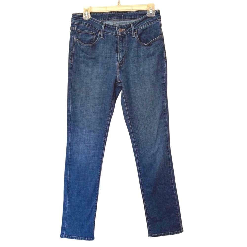 Levis 312 Shaping Slim Jeans medium Wash Blue Mid Rise Denim Pants-size 10